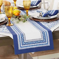 Design Imports Porto Stripe Print Table Runners