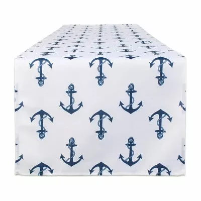 Design Imports Anchors Print Outdoor Table Runners