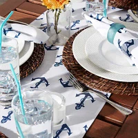 Design Imports Anchors Print Outdoor Table Runners