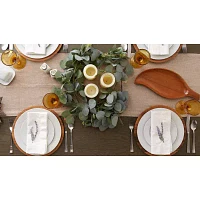 Design Imports Stone Bordered Dobby Table Runners