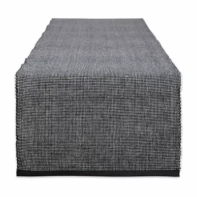 Design Imports /White 2-Tone Ribbed Table Runners