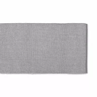 Design Imports Gray/White 2-Tone Ribbed Table Runners