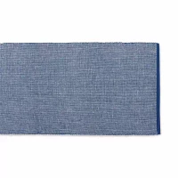 Design Imports Navy/White 2-Tone Ribbed Table Runners