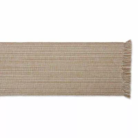 Design Imports Taupe Variegated Fringe Table Runners