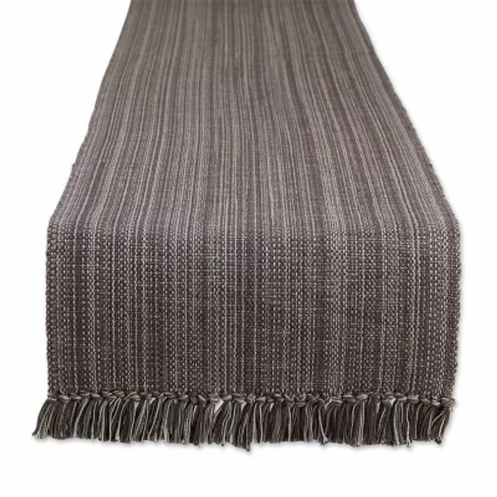 Design Imports Gray Variegated Fringe Table Runners