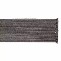 Design Imports Gray Variegated Fringe Table Runners