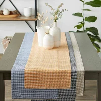 Design Imports Black Farmhouse Gingham Table Runners