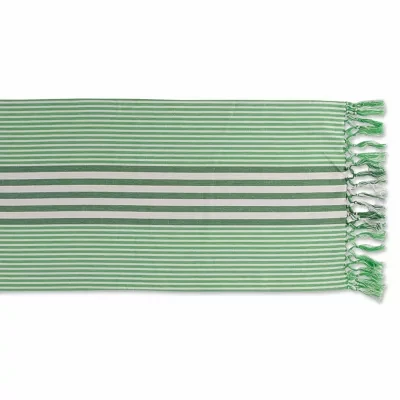 Design Imports Grass Green Stripes Table Runners