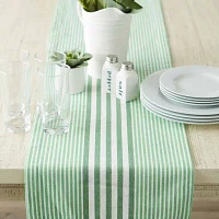 Design Imports Grass Green Stripes Table Runners