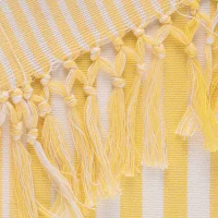 Design Imports Deep Yellow Stripes Table Runners