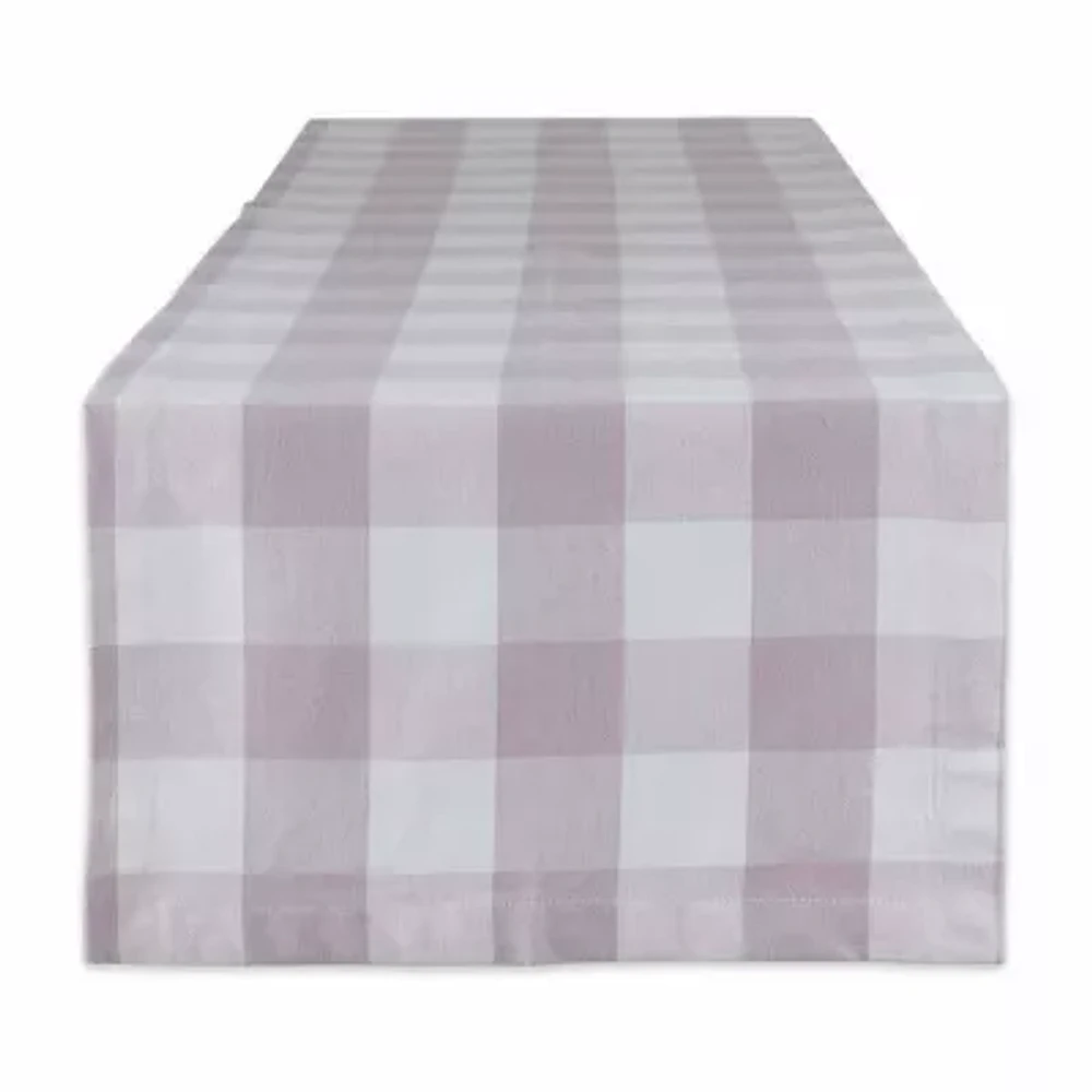 Design Imports Dusty Lilac Buffalo Check Table Runners