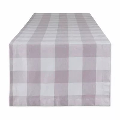 Design Imports Dusty Lilac Buffalo Check Table Runners