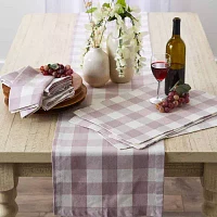 Design Imports Dusty Lilac Buffalo Check Table Runners