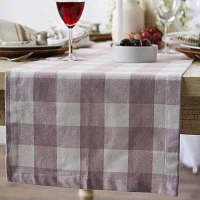 Design Imports Dusty Lilac Buffalo Check Table Runners