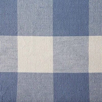 Design Imports Stonewash Blue Buffalo Check Table Runners