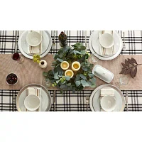 Design Imports Stone/White 2-Tone Ribbed Table Runners