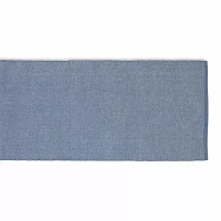 Design Imports Stonewash Blue/White 2-Tone Ribbed Table Runners