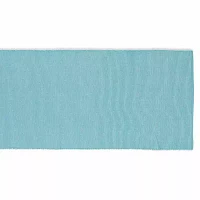 Design Imports Aqua/White 2-Tone Ribbed Table Runners