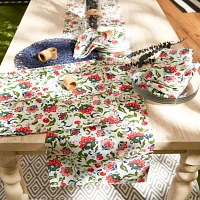 Design Imports Garden Floral Print Outdoor Table Runners