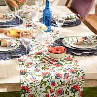 Design Imports Garden Floral Print Outdoor Table Runners