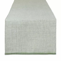 Design Imports Artichoke Eco-Friendly Chambray Fine Ribbed Table Runners