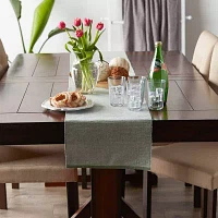 Design Imports Artichoke Eco-Friendly Chambray Fine Ribbed Table Runners