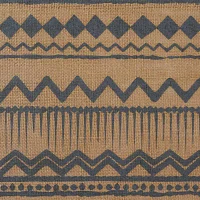 Design Imports Mineral Aztec Print On Natural Jute Table Runners