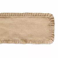 Design Imports Natural Ruffle Trim Jute Table Runners