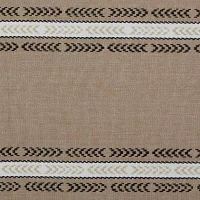 Design Imports Stone Dobby Striped Fringe Ribbed Table Runners