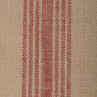 Design Imports Barn Red Middle Stripe Burlap Table Runners