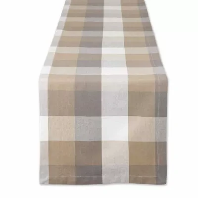 Design Imports Stone Tri Color Check Table Runners