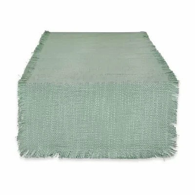 Design Imports Jadeite Basket Fringe Table Runners