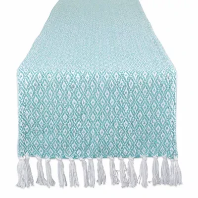 Design Imports Aqua Mini Diamond Table Runners