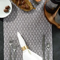 Design Imports Gray Mini Diamond Table Runners