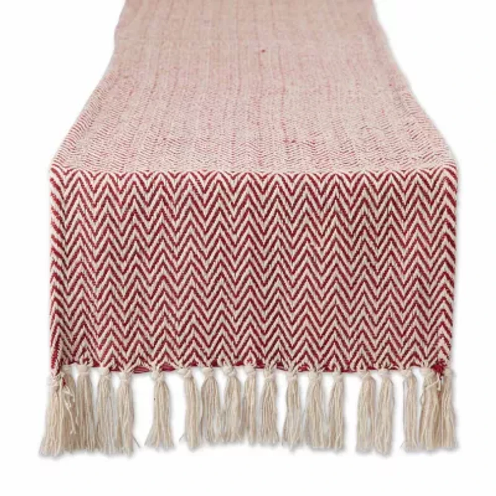 Design Imports Barn Red Chevron Table Runners