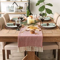 Design Imports Barn Red Chevron Table Runners