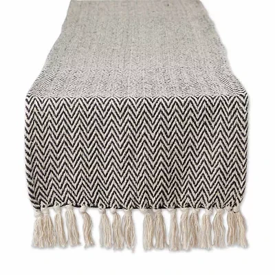 Design Imports Black Chevron Table Runners