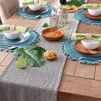 Design Imports Black Chevron Table Runners