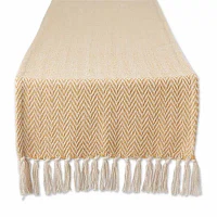 Design Imports Honey Gold Chevron Table Runners