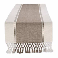 Design Imports Dobby Stripe Ribbed Table Runners