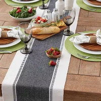 Design Imports Dobby Stripe Ribbed Table Runners