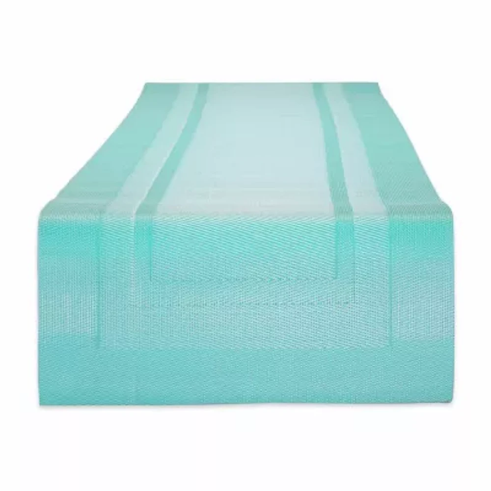 Design Imports Aqua Pvc Doubleframe Table Runners