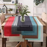 Design Imports Aqua Pvc Doubleframe Table Runners