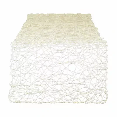 Design Imports Off-White Woven Paper Table Runners