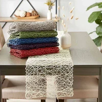 Design Imports Off-White Woven Paper Table Runners