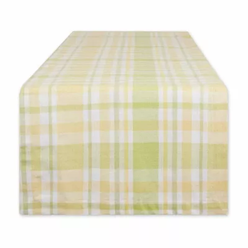 Design Imports Lemon Bliss Plaid Table Runners