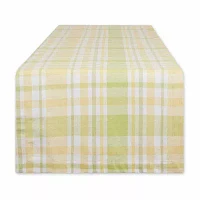 Design Imports Lemon Bliss Plaid Table Runners