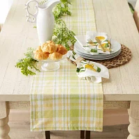 Design Imports Lemon Bliss Plaid Table Runners