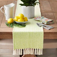 Design Imports Avocado Chevron Handloom Table Runners