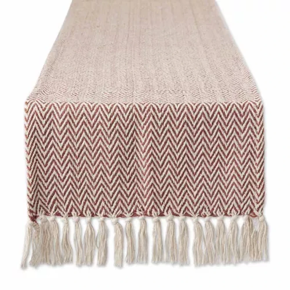 Design Imports Cinnamon Chevron Handloom Table Runners